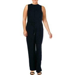 Womens Cody Navy Crew Neck Sleeveless Jumpsuit